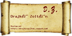 Drajkó Zoltán névjegykártya